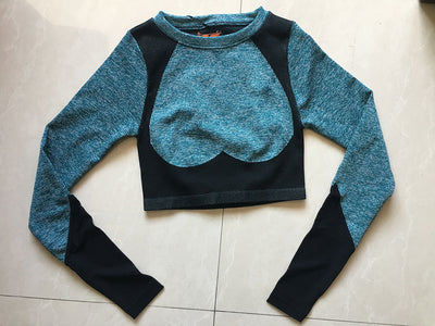 Seamless yarn-dyed yoga suite