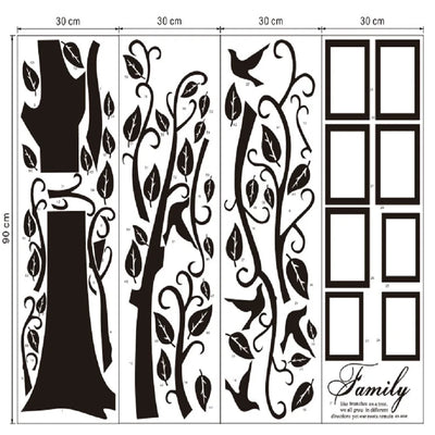 Free Shipping:Large 200*250Cm/79*99in Black 3D DIY Photo Tree PVC Wall Decals/Adhesive Family Wall Stickers Mural Art Home Decor