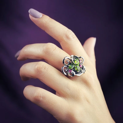 DreamCarnivall1989 Hot Selling Vintage Women CZ Rings Black Gold Chic Jewlery Valentine Anniversary Gift Party Must Have WA11669