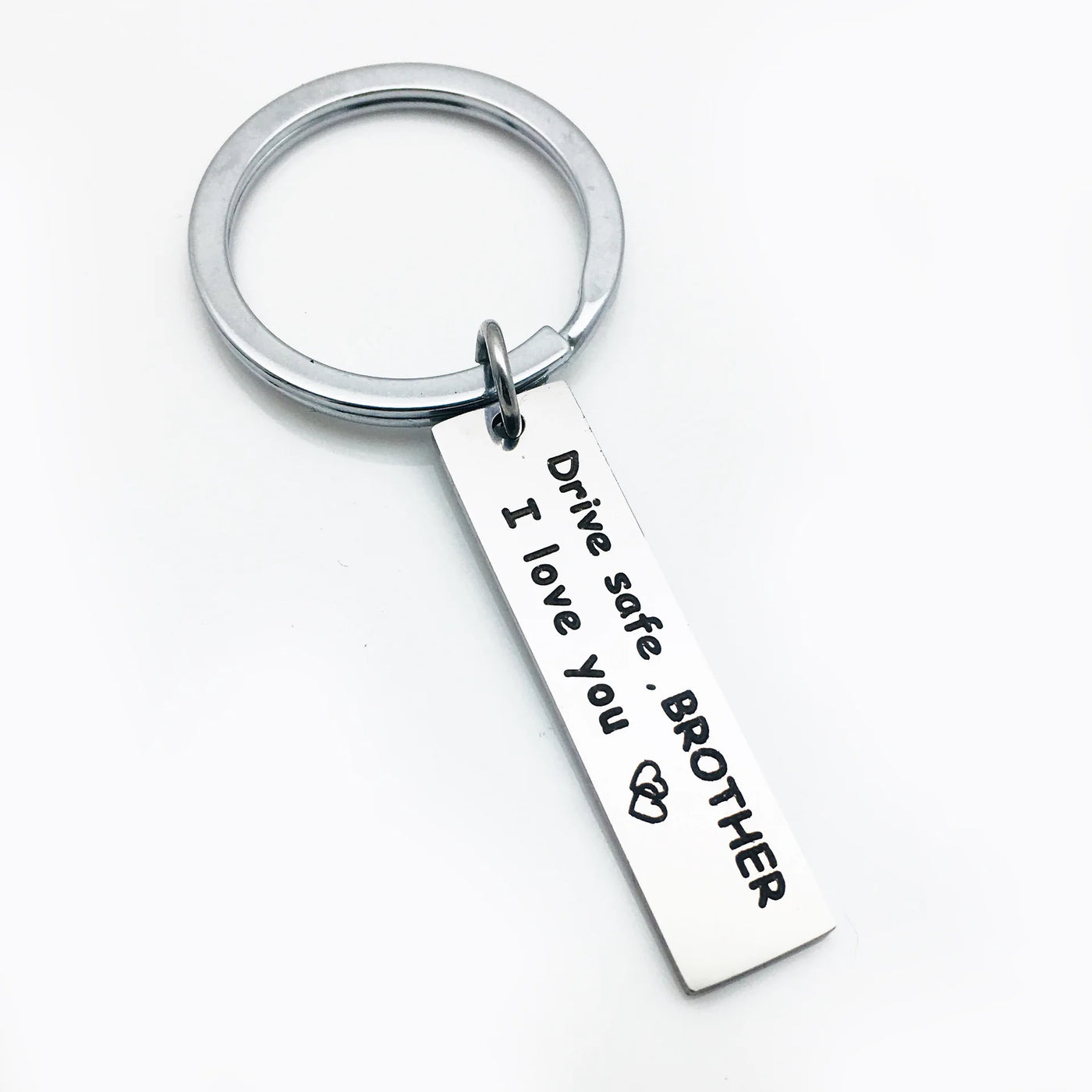 Hot Drive Safe Keychain Drive Safe L Love You Dad Mom Uncle Brother Sister Gift Family Jewelry Keyring Valentines Day Gifts