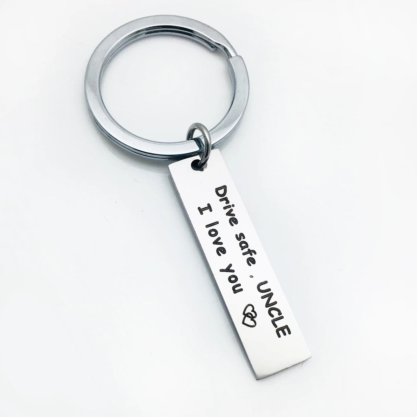 Hot Drive Safe Keychain Drive Safe L Love You Dad Mom Uncle Brother Sister Gift Family Jewelry Keyring Valentines Day Gifts