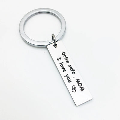 Hot Drive Safe Keychain Drive Safe L Love You Dad Mom Uncle Brother Sister Gift Family Jewelry Keyring Valentines Day Gifts