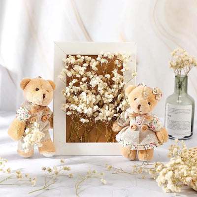 50pcs Mini Dried Baby Breath Flower Gypsophila Ivory Natural Flowers for Vase Wedding Home Office Party Garden Card Making Decor