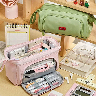 Kids Boys Girls Large Capacity School Pencil Case Pen Bag Student Pencil Cases Cosmetic Bag Stationary Organize Office Supply