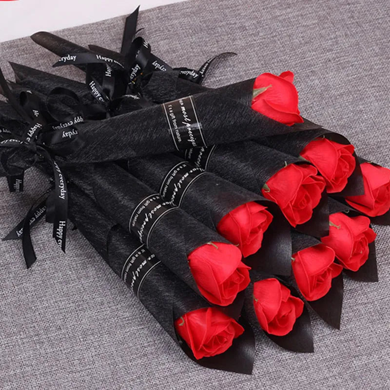 2/5pcs Valentines Day Gift for Boyfriend Girlfriend Flower Soap Wedding Gifts for Guests Bridesmaids Gift Mother's Day Presents