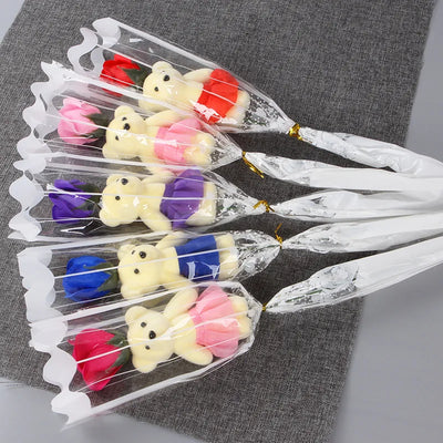 2/5pcs Valentines Day Gift for Boyfriend Girlfriend Flower Soap Wedding Gifts for Guests Bridesmaids Gift Mother's Day Presents
