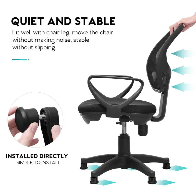 Chair Wheels Casters Office Stopper Caster Glides Fixed Chairs Carpet Wheel Castors Accessories Foot Desk Stationary Heavy Duty