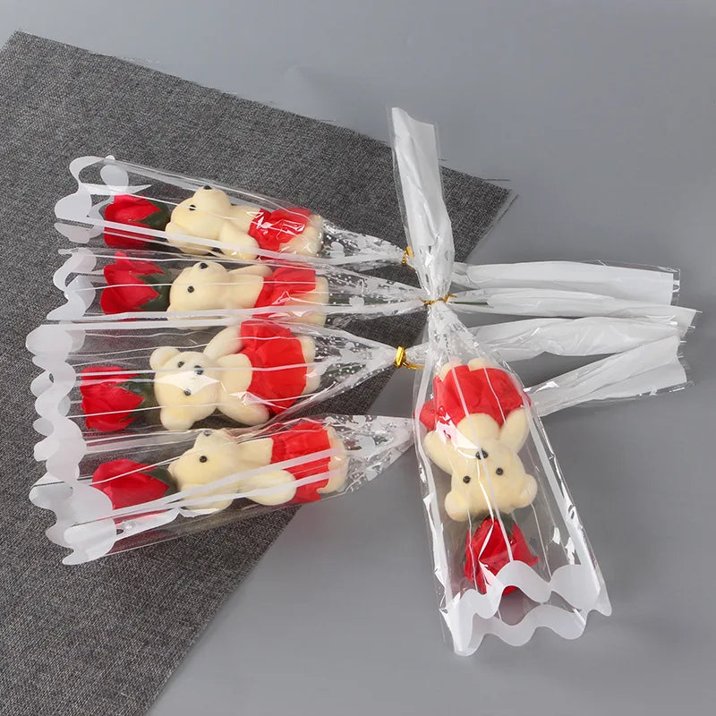 2/5pcs Valentines Day Gift for Boyfriend Girlfriend Flower Soap Wedding Gifts for Guests Bridesmaids Gift Mother's Day Presents
