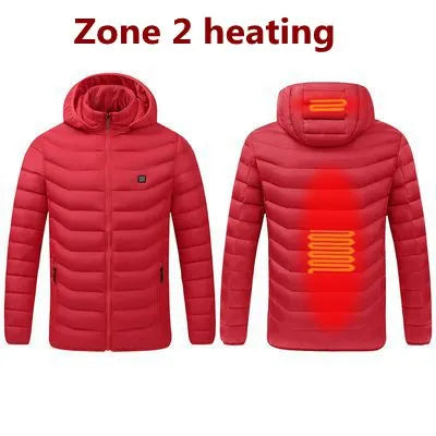 Winter USB Heated Jacket for Men - Warm Outdoor Electric Coat