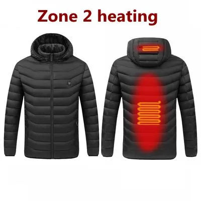 Winter USB Heated Jacket for Men - Warm Outdoor Electric Coat