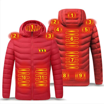 Winter USB Heated Jacket for Men - Warm Outdoor Electric Coat