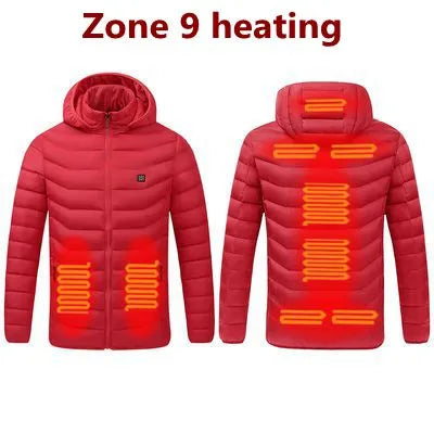 Winter USB Heated Jacket for Men - Warm Outdoor Electric Coat