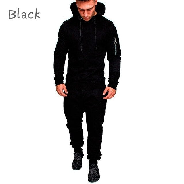 Shawbest-Mens Camouflage Slim Fit Tracksuit
