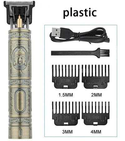 Electric Hair Cutting Machine Hair Clipper Professional Men Shaver Rechargeable Barber Trimmer for Men Dragon Buddha