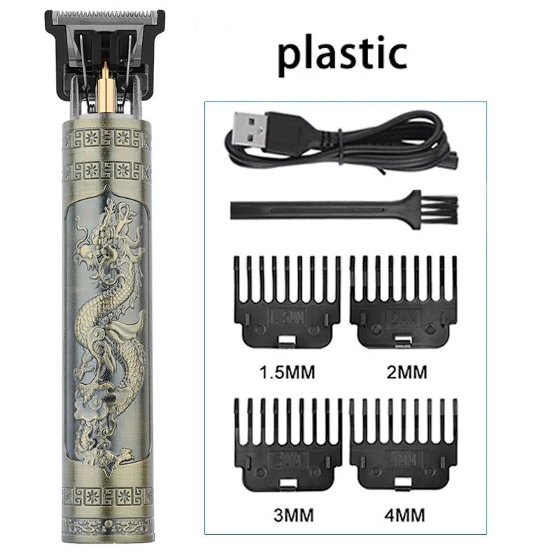 Electric Hair Cutting Machine Hair Clipper Professional Men Shaver Rechargeable Barber Trimmer for Men Dragon Buddha