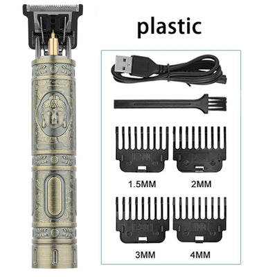 Electric Hair Cutting Machine Hair Clipper Professional Men Shaver Rechargeable Barber Trimmer for Men Dragon Buddha