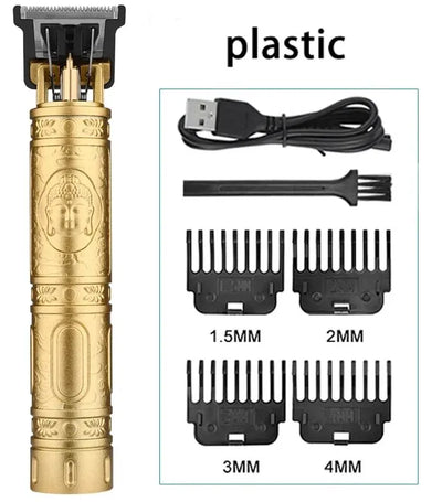 Electric Hair Cutting Machine Hair Clipper Professional Men Shaver Rechargeable Barber Trimmer for Men Dragon Buddha