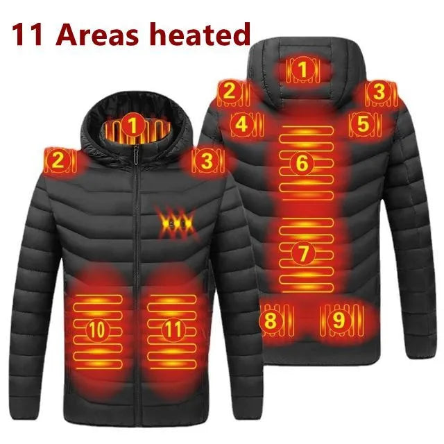 Winter USB Heated Jacket for Men - Warm Outdoor Electric Coat