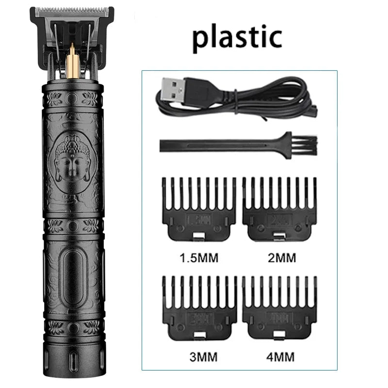Electric Hair Cutting Machine Hair Clipper Professional Men Shaver Rechargeable Barber Trimmer for Men Dragon Buddha