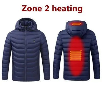 Winter USB Heated Jacket for Men - Warm Outdoor Electric Coat