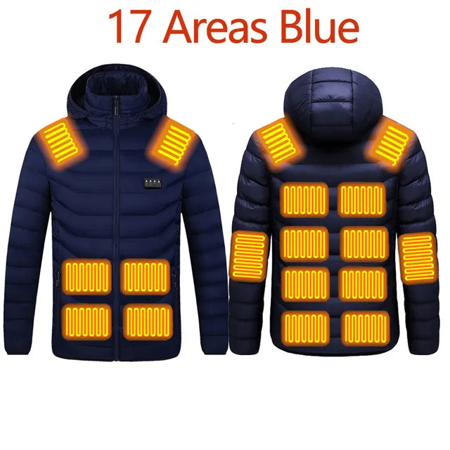 Winter USB Heated Jacket for Men - Warm Outdoor Electric Coat