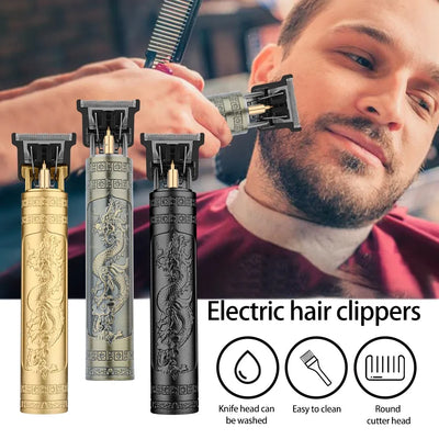 Electric Hair Cutting Machine Hair Clipper Professional Men Shaver Rechargeable Barber Trimmer for Men Dragon Buddha