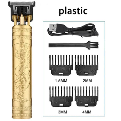 Electric Hair Cutting Machine Hair Clipper Professional Men Shaver Rechargeable Barber Trimmer for Men Dragon Buddha