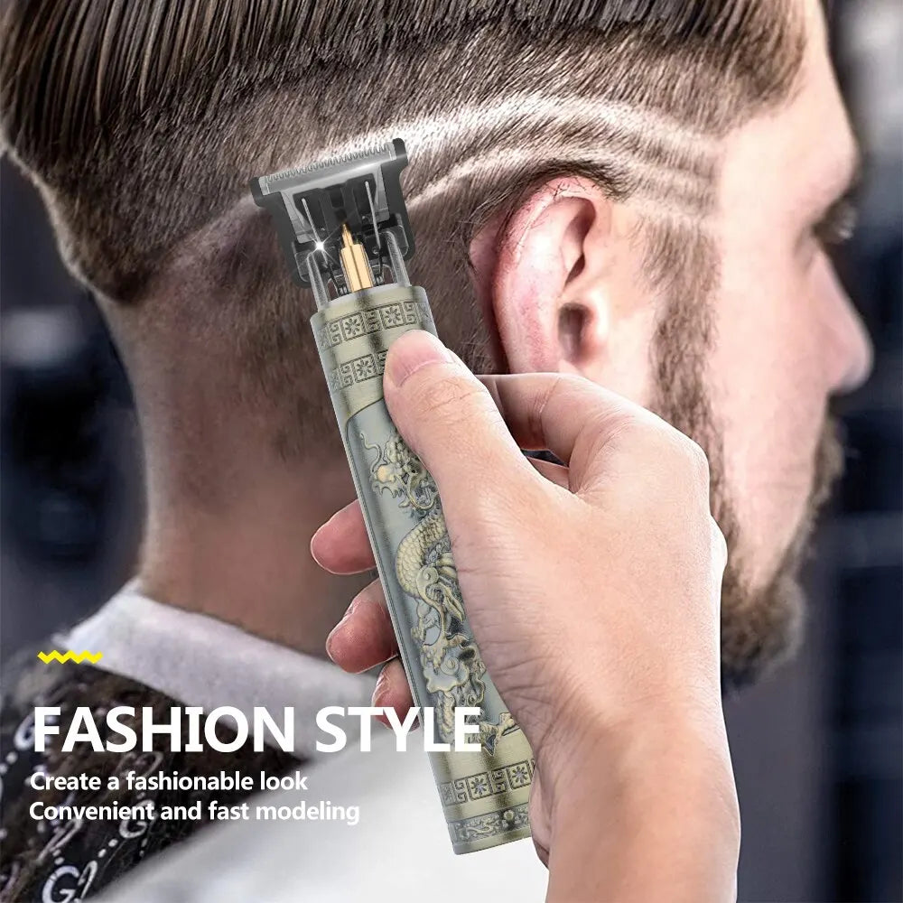 Electric Hair Cutting Machine Hair Clipper Professional Men Shaver Rechargeable Barber Trimmer for Men Dragon Buddha