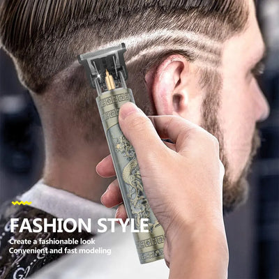 Electric Hair Cutting Machine Hair Clipper Professional Men Shaver Rechargeable Barber Trimmer for Men Dragon Buddha