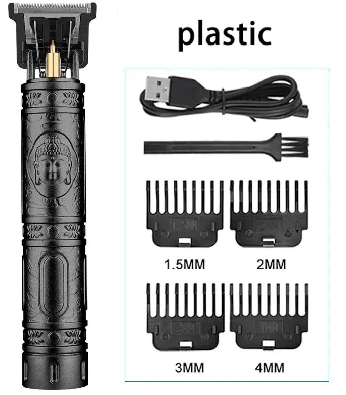 Electric Hair Cutting Machine Hair Clipper Professional Men Shaver Rechargeable Barber Trimmer for Men Dragon Buddha